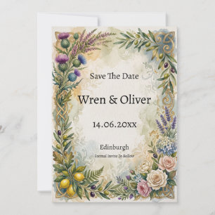 Scottish Italian Heritage Save the Date Card