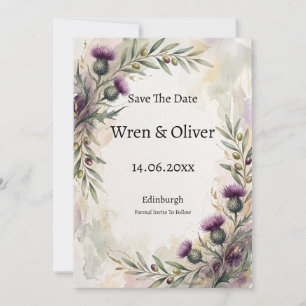 Scottish Italian Heritage Save the Date Card