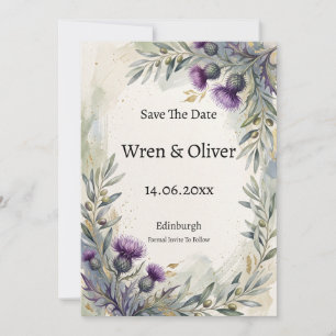 Scottish Italian Heritage Save the Date Card