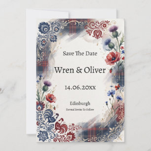 Scottish Italian Heritage Save the Date Card