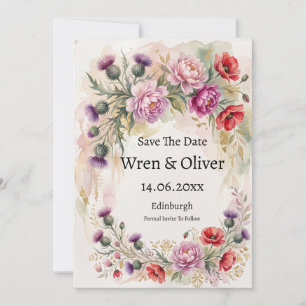 Scottish Italian Heritage Save the Date Card