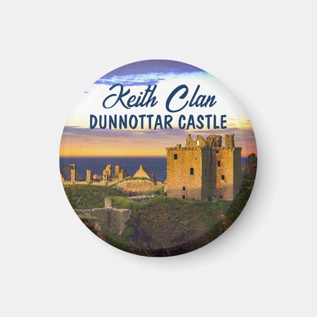 Scottish Keith Clan's Dunnottar Castle Magnet (Front)