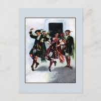 Scottish kilt dance book illustration