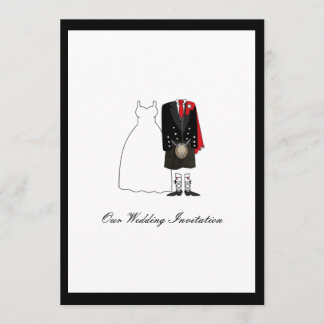 Scottish Kilt Faire-part de mariage - Rouge