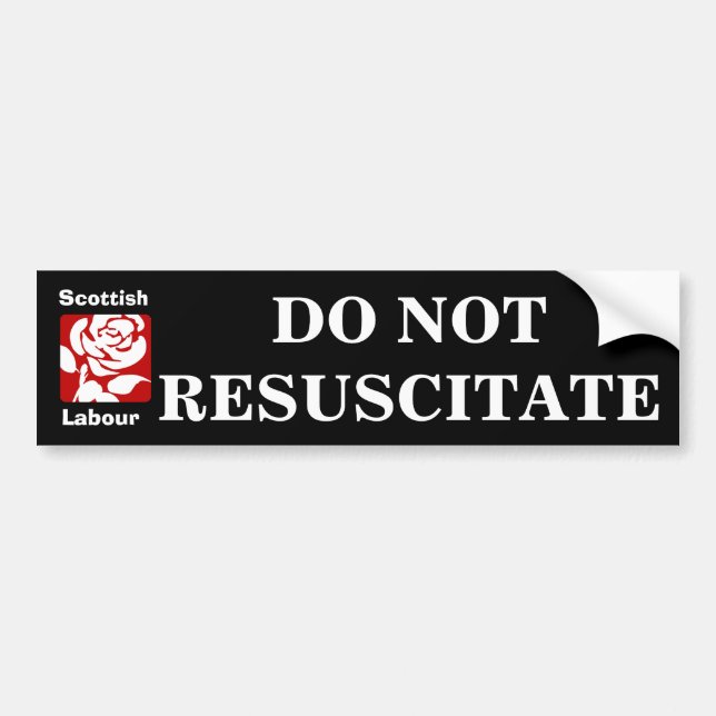Scottish Labour Party Dying Rose Bumper Sticker (Front)