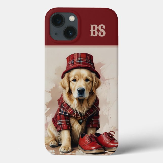 scottish landlord dog in kilt and cap Case-Mate iPhone case (Back)