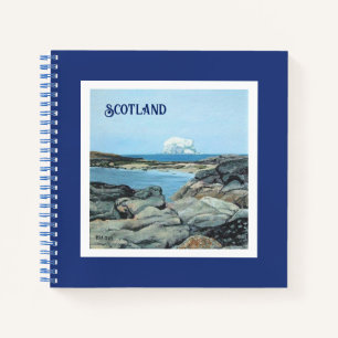 Scottish landscape sea coastal painting fine art notebook