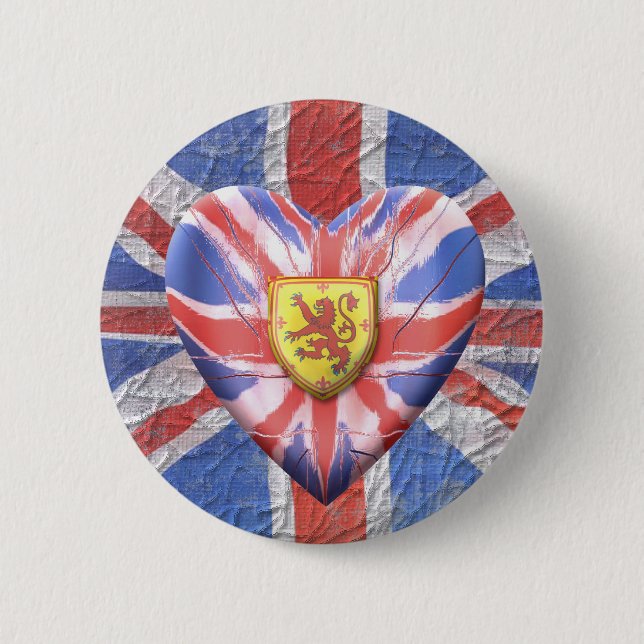 Scottish Lion 2 Inch Round Button (Front)