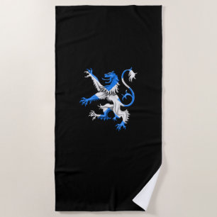 Scottish Lion In St. Andrew’s Colors Beach Towel