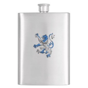 Scottish Lion In St. Andrew’s Colors Hip Flask