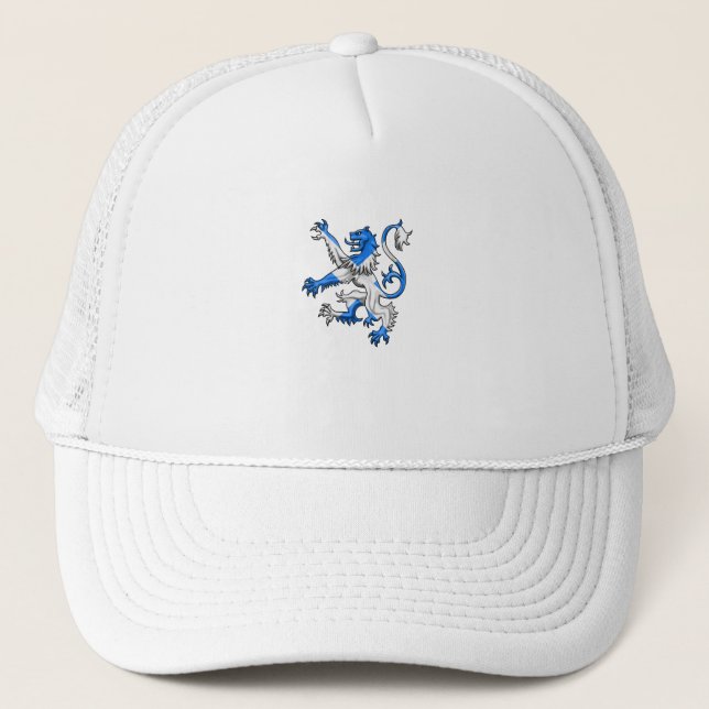 Scottish Lion In St. Andrew’s Colors Trucker Hat (Front)