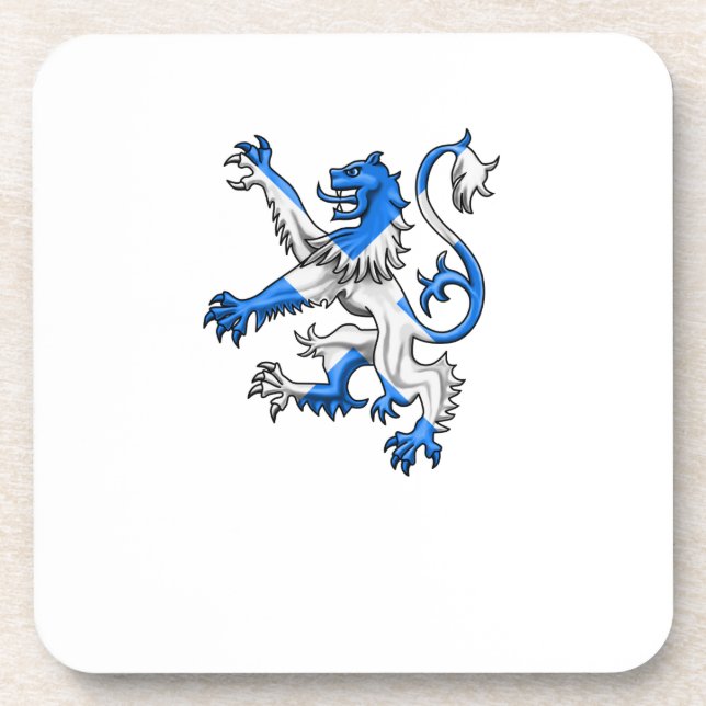 Scottish Lion In St. Andrew’s Colours Coaster (Front)