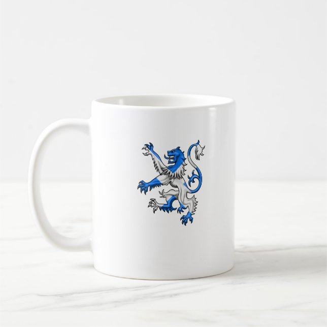 Scottish Lion In St. Andrew’s Colours Coffee Mug (Left)