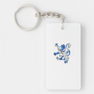 Scottish Lion In St. Andrew’s Colours Keychain