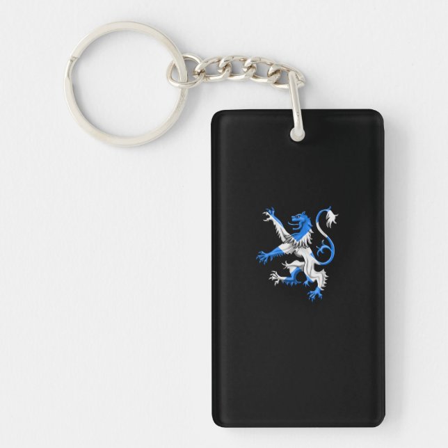 Scottish Lion In St. Andrew’s Colours Keychain (Front)