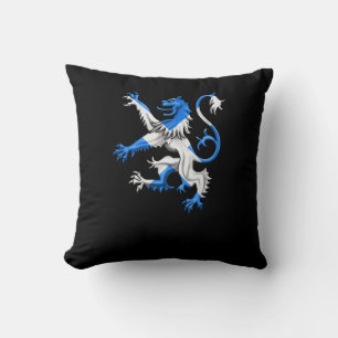 Scottish Lion In St. Andrew’s Colours Throw Pillow