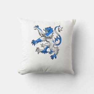 Scottish Lion In St. Andrew’s Colours Throw Pillow