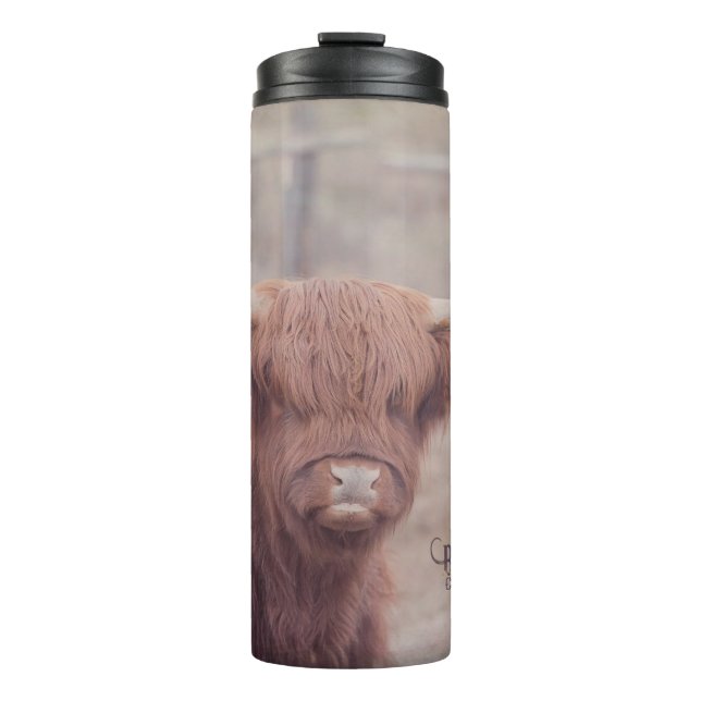 Scottish Longhorn Travel Tumbler (Front)