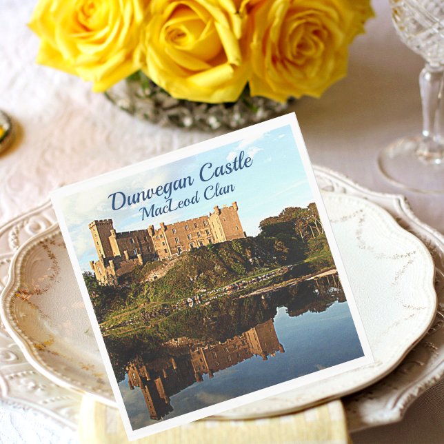 Scottish MacLeod Clan's Dunvegan Castle Photo Napkin (Creator Uploaded)