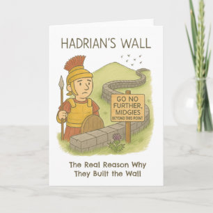 Scottish Midge humour Hadrians Wall  Card