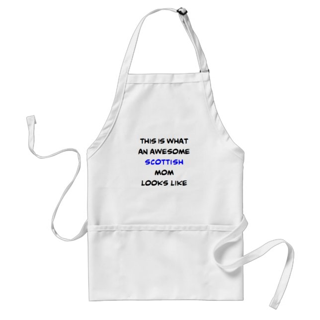 scottish mom, awesome standard apron (Front)
