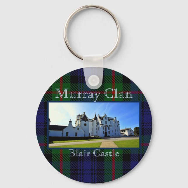 Scottish Murray Clan Tartan Blair Castle Keychain (Front)