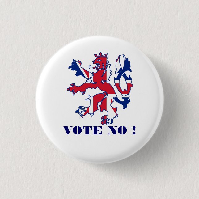 Scottish no vote to  independence 1 inch round button (Front)