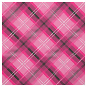 Scottish pink plaid, diagonal fabric