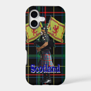 Scottish piper on tartan