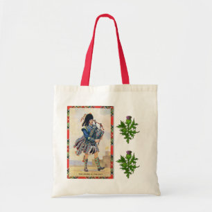 Scottish piper, the Swing of the kilt Tote Bag