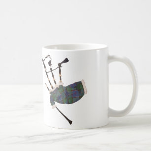 scottish plaid bagpipes coffee mug