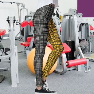 Scottish Plaid Clan Tartan Grey Black Orange Gift Leggings