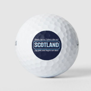 Scottish Poem, Wha's Like Us? Toast Saying Golf Balls