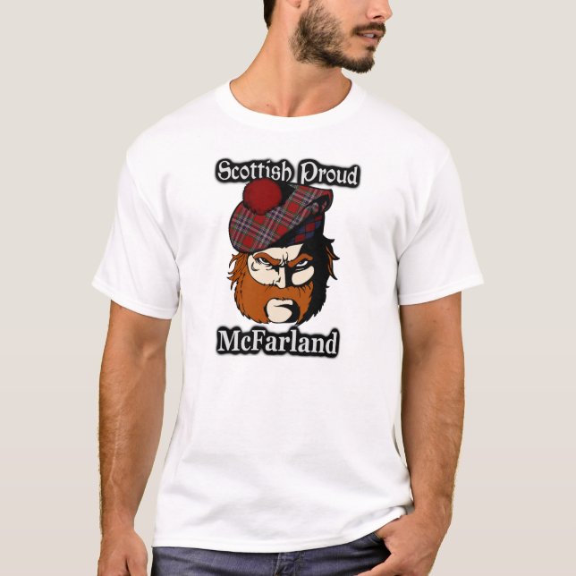 Scottish Proud Clan McFarland Tartan T-Shirt (Front)
