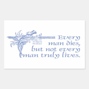 Scottish Quote, Sir William Wallace, Thistle Sticker