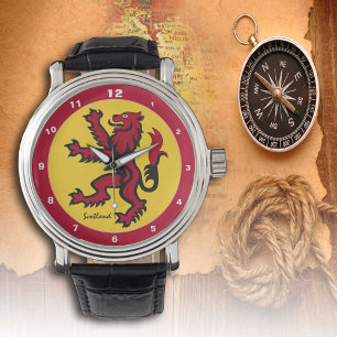 Scottish Rampant Flag & vintage Scotland /patriots Watch