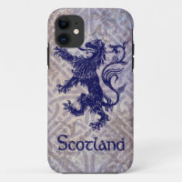 Scottish Rampant Lion Navy Blue Celtic Knot