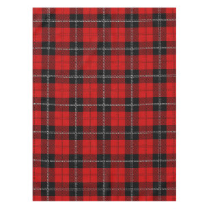 Scottish Red And Black Tartan Tablecloth