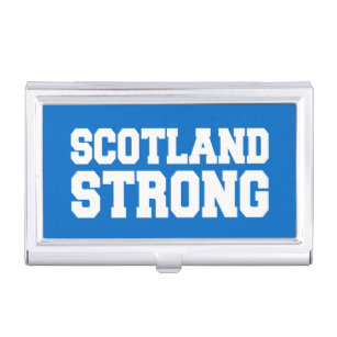 Scottish Referendum Scotland on Blue Business Card Holder