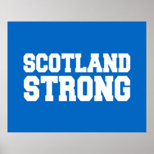 Scottish Referendum Scotland on Blue Poster
