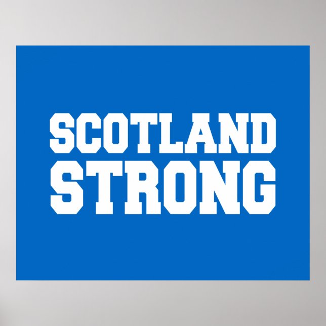 Scottish Referendum Scotland on Blue Poster (Front)
