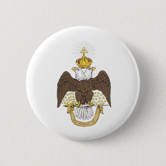 Scottish Rite 2 Inch Round Button (Front)