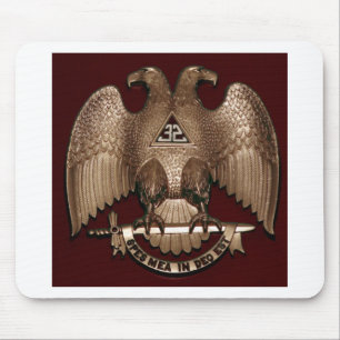 Scottish Rite 32 degree Mason Double Eagle Red Mouse Pad
