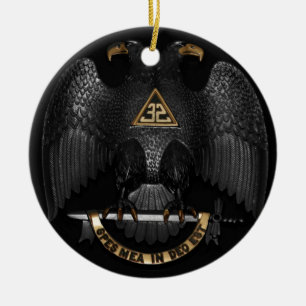 Scottish Rite 32 Degree Mason Eagle Ceramic Ornament