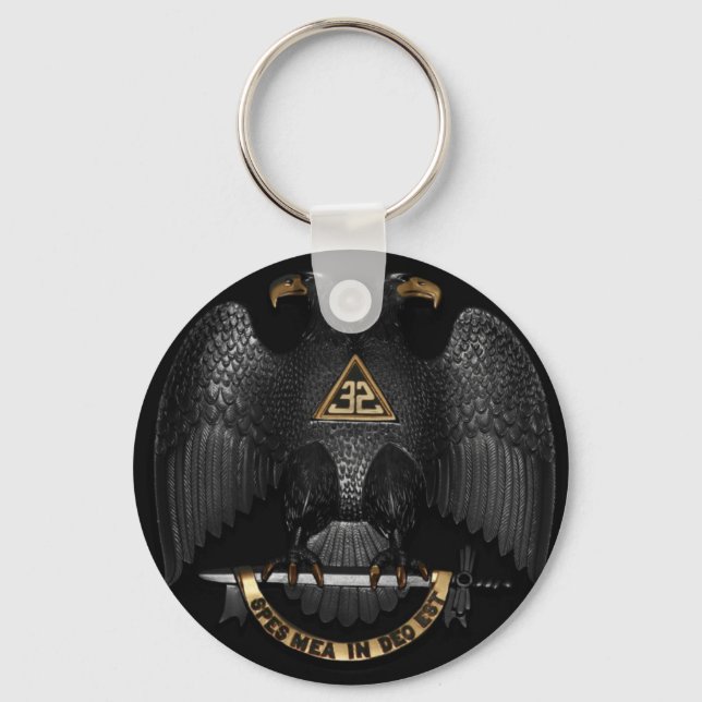 Scottish Rite 32 Degree Mason Eagle Keychain (Front)
