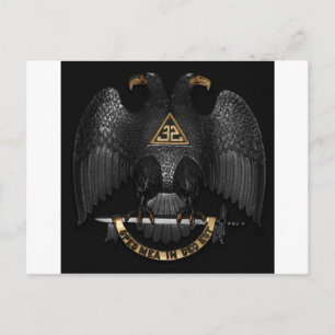 Scottish Rite 32 Degree Mason Eagle Postcard