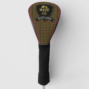 Scottish Rose and Thistle Tweed Your Text Golf Head Cover