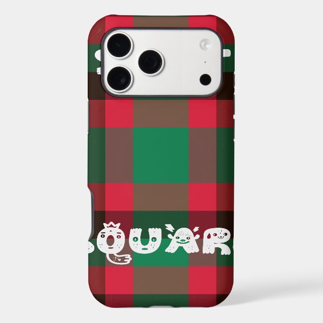 Scottish Royal Chequered Tartan Plaid with Text (Back)