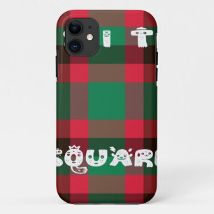 Scottish Royal Chequered Tartan Plaid with Text iPhone 11 Case