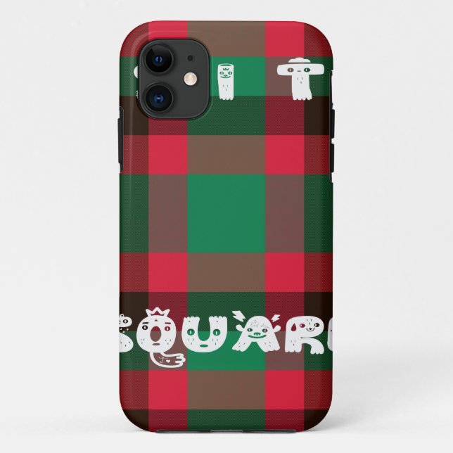 Scottish Royal Chequered Tartan Plaid with Text Case-Mate iPhone Case (Back)